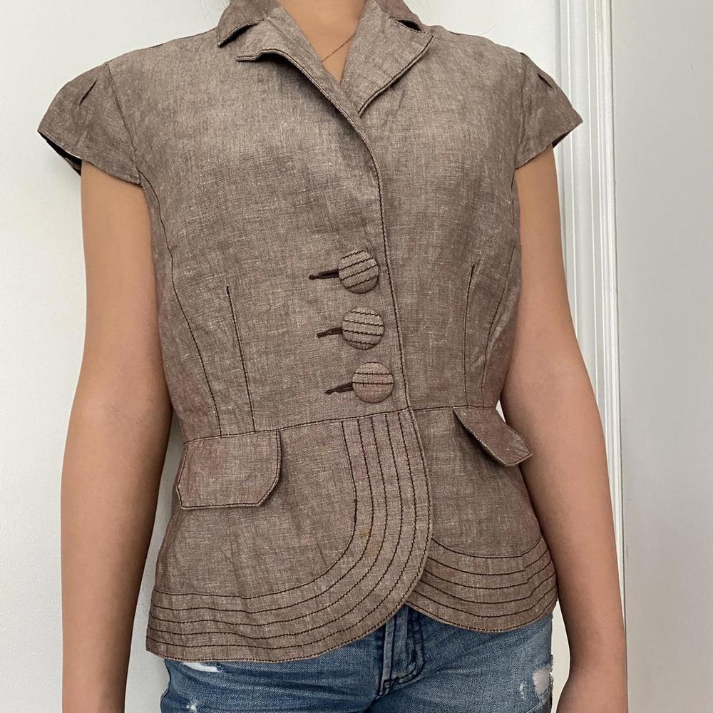 Vintage Vest Bronzey Brown Brass